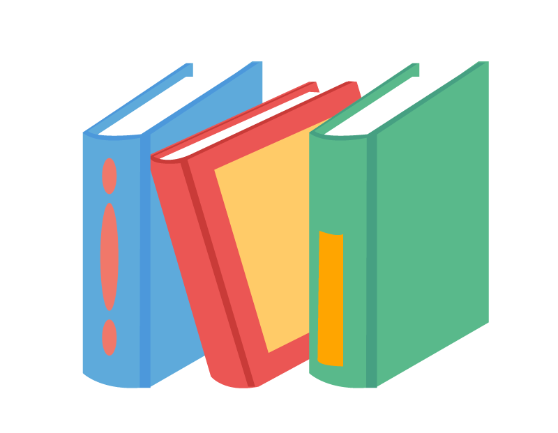 本が並んでいるイラスト